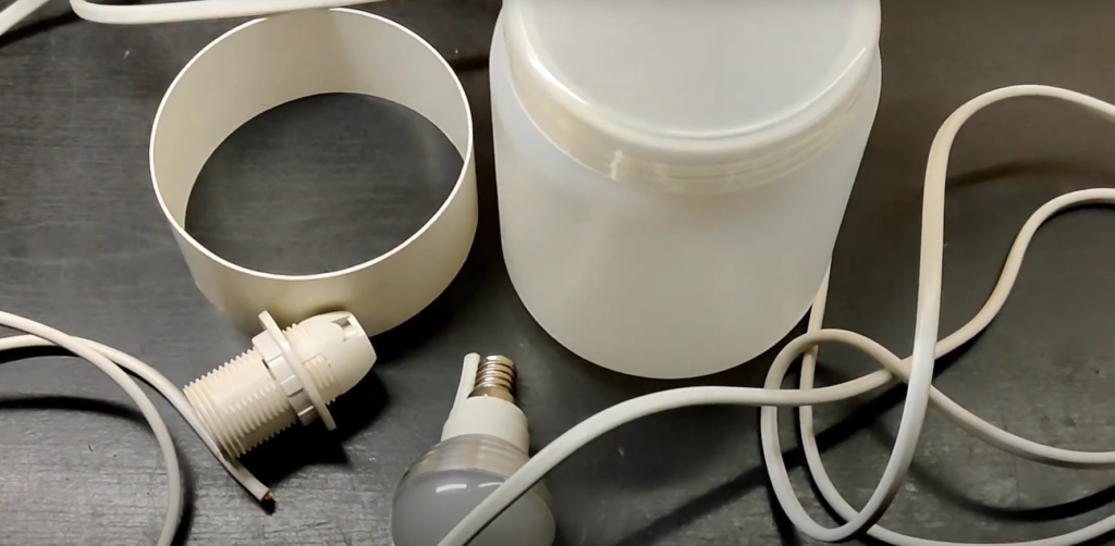 A clean plastic can or bottle.
Battery-operated LED light or LED string.
A drill with a small bit (or a heated metal tool).
Marker for layout planning.
Fine sandpaper for edge smoothing.