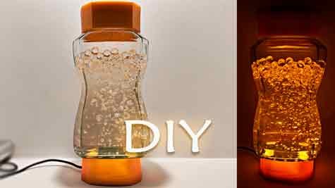 Create a glowing LED lamp using a coffee jar and Orbeez. This step-by-step guide from Lifekaki shows how to make a cozy night light at home.