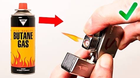 Refill Gaz lighter - How to make Adapter for Gas cylinder to Lighters