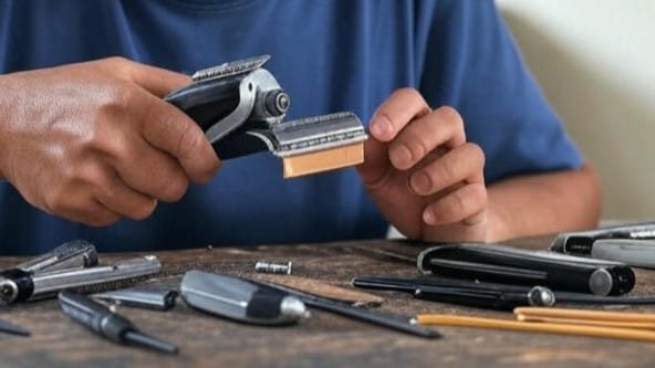 Sharpen electric razor blades – Tools and Techniques