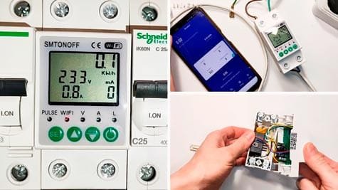 SMTONOFF Wifi smart device - Circuit breaker 63A - Energy meter / Unboxing & Testing