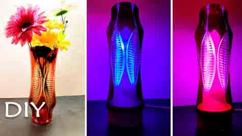 DIY Lamp from an Old Crystal Flower Vase