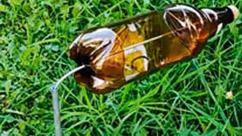 How to Make a Predator Windmill from a Plastic Bottle to Scare Away Birds and Moles