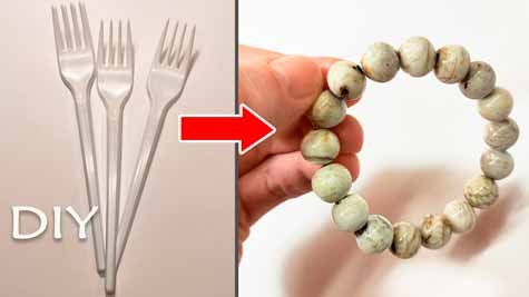 DIY Bracelet from Plastic Forks – Step-by-Step Tutorial