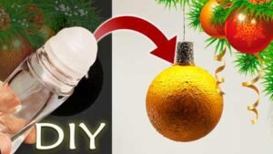 How to Recycle a Roll-On Deodorant Bottle into a DIY Christmas Ornament