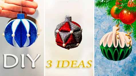 TOP 3 DIY Glitter Foam Christmas Ornaments! Easy & Beautiful Decorations