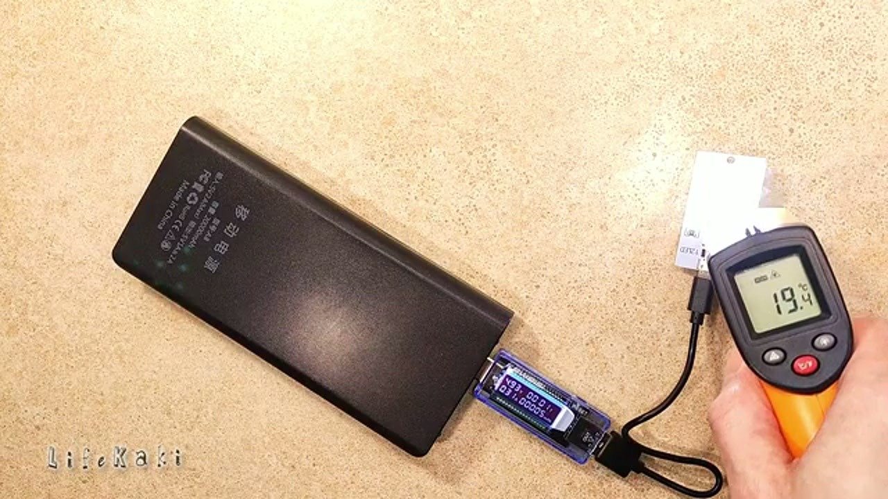 Measuring LED board temperature with thermometer
