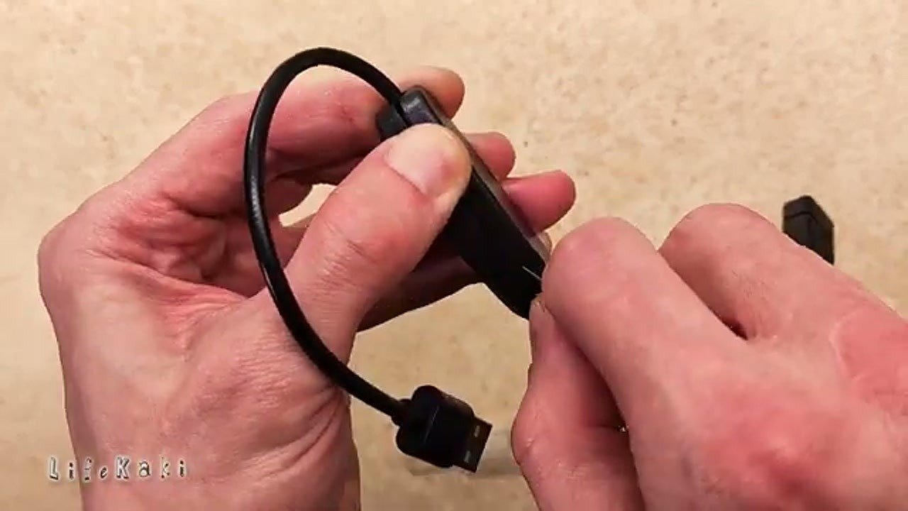 Opening black plastic control unit