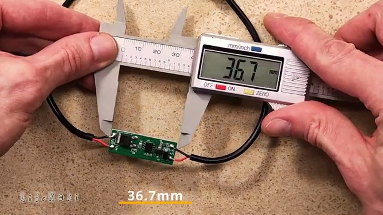 Measuring PCB board with digital calipers