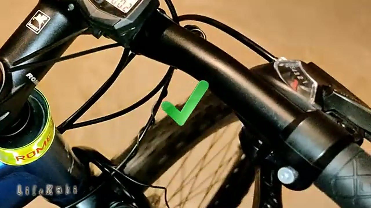 Close-up of bike wheel and sensor magnet