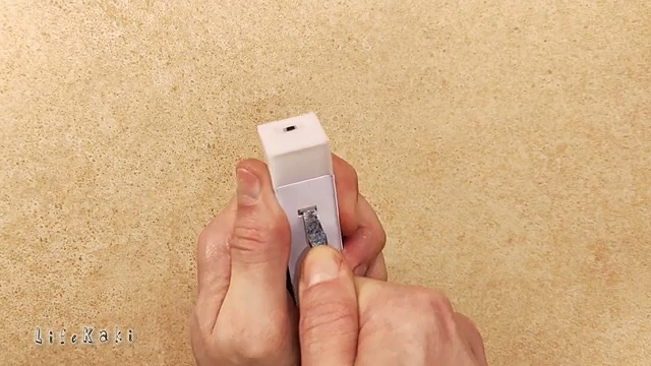 Opening the LED light case for inspection