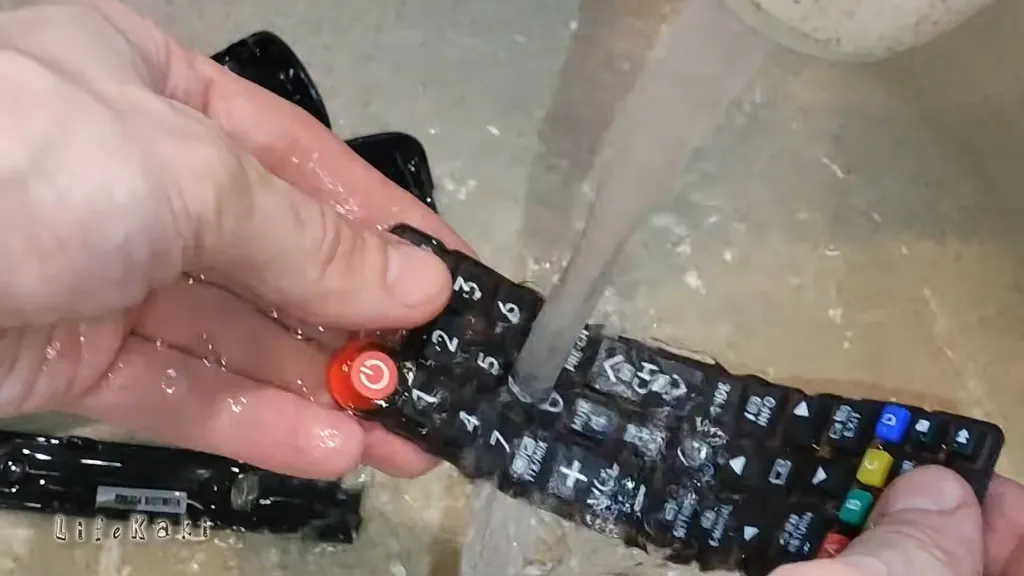 Cleaning the interior of the remote casing