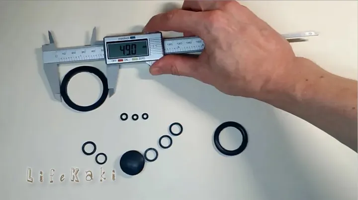 Measuring rubber O-ring diameter using digital caliper micrometer