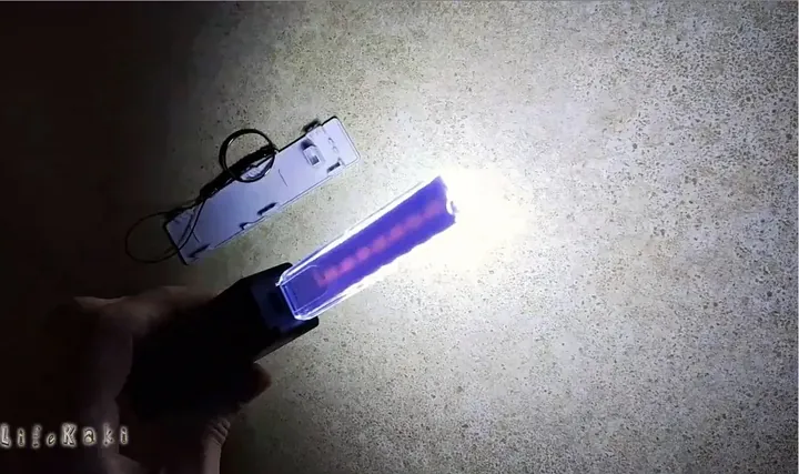 Testing the USB lamp powered by the module