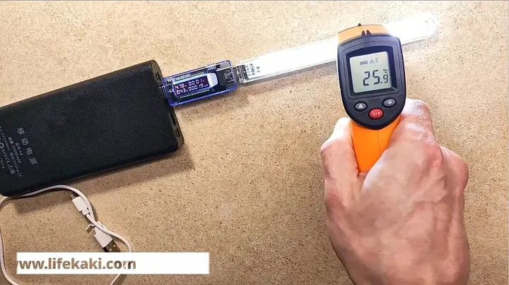Checking lamp surface temperature
