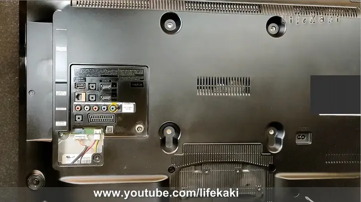 Back of Samsung TV before disassembly
